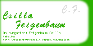 csilla feigenbaum business card